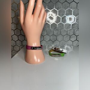 NWOT Ralph Lauren Leather Bracelets, pink and green available only